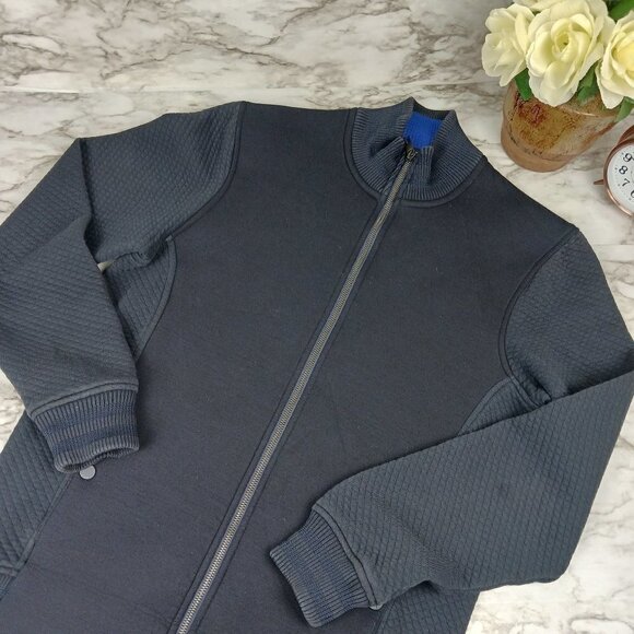 TED BAKER bomber jacket men's size M navy blue zip-up - Picture 1 of 9